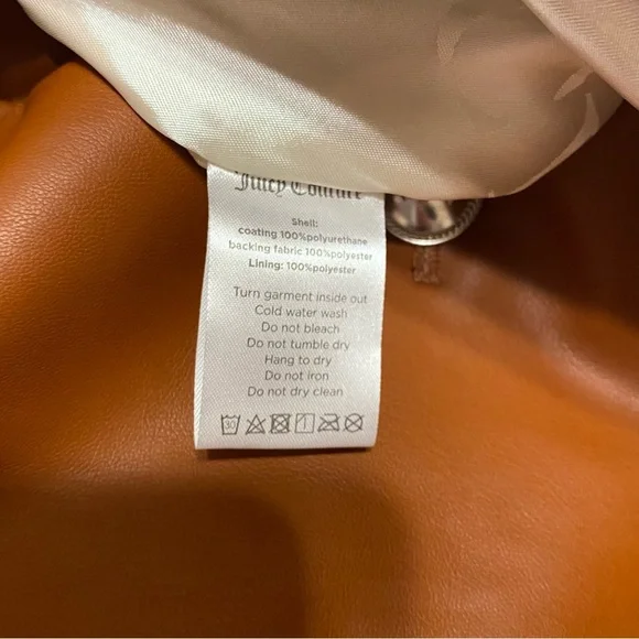 Juicy Couture Oversize Faux Leather Trench Coat in Ginger - Picture 6 of 6